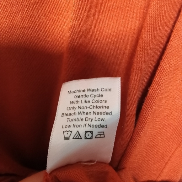 🎈4 FOR $20 Coldwater Creek Top Shirt Burnt Orange V-Neck Long Sleeve Sz S - Picture 4 of 6
